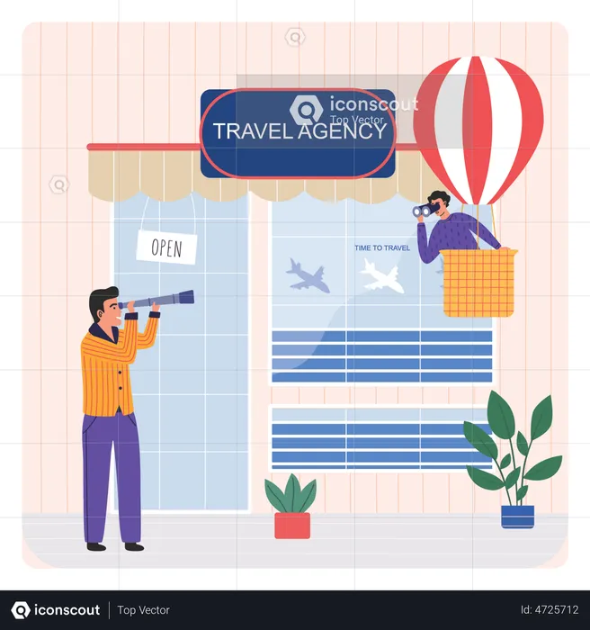 Travel Agency store  Illustration