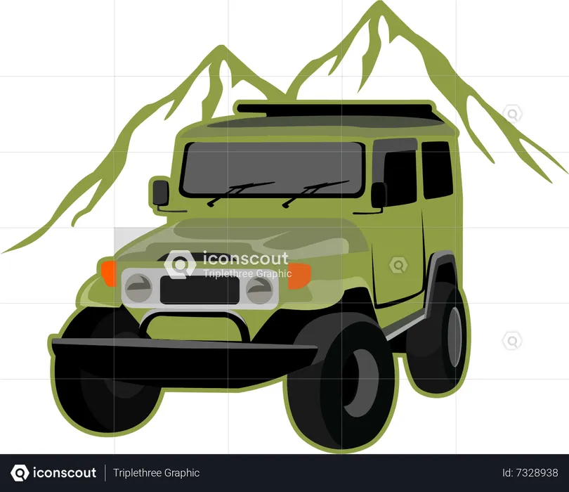Travel Jeep  Illustration
