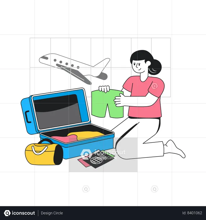 Travel packing  Illustration