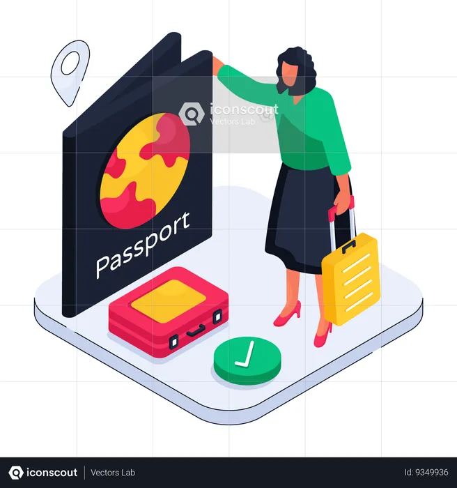 Travel Passport  Illustration