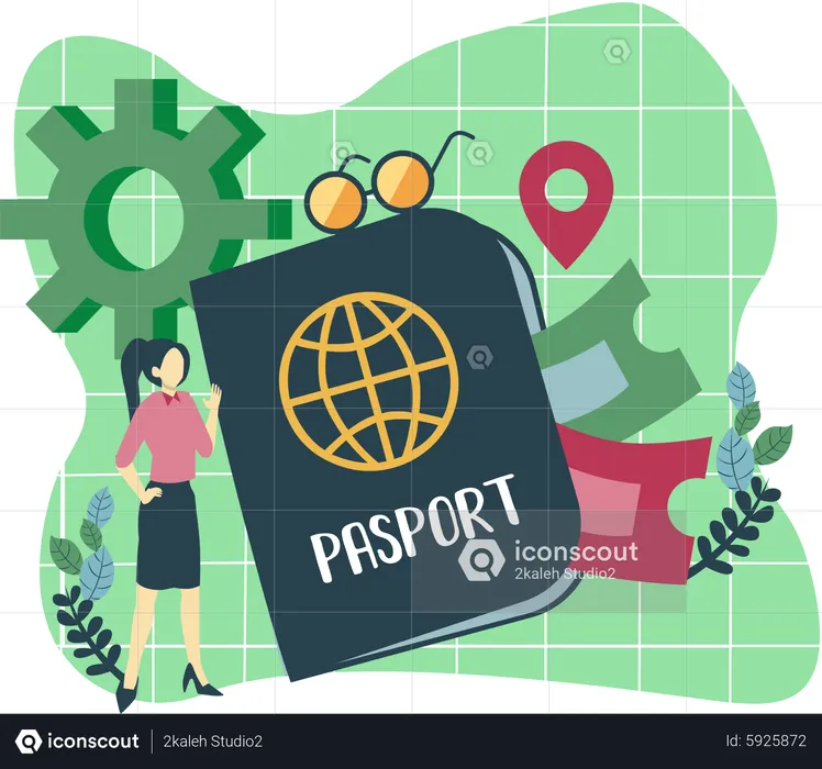 Travel Passport  Illustration