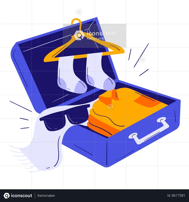 Travel Suitcase  Illustration