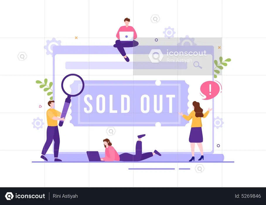 Best Travel ticket sold out Illustration download in PNG & Vector format