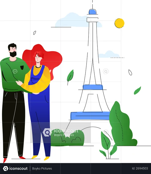 Travel to France  Illustration