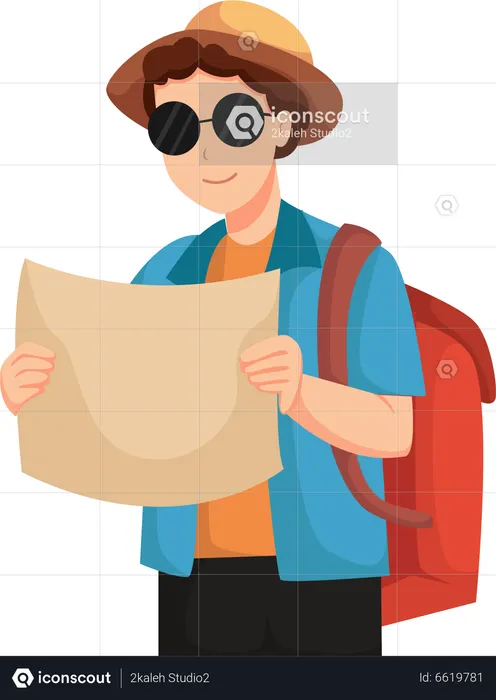 Traveler Boy  Illustration