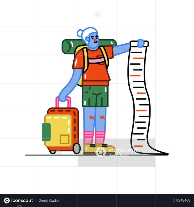 Traveling or Backpacking  Illustration