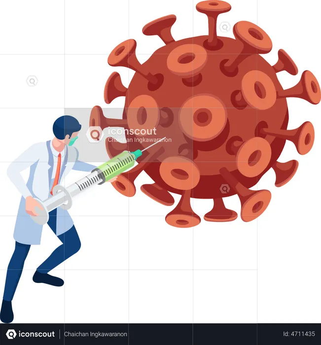 Treatment for COVID-19 virus or coronavirus infection  Illustration