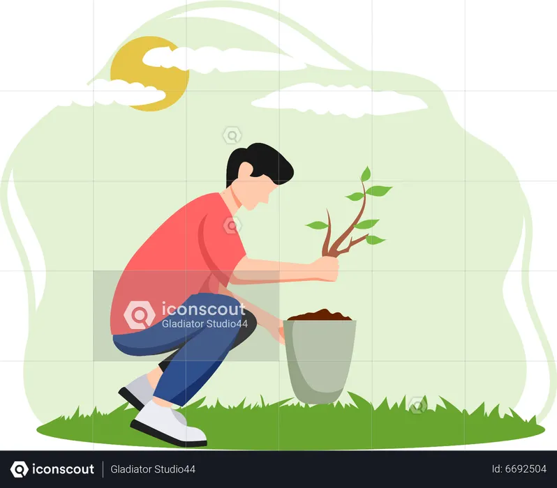 Tree Plantation  Illustration