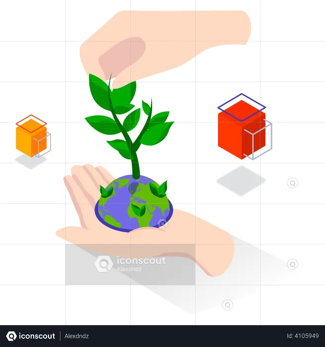 Tree plantation  Illustration