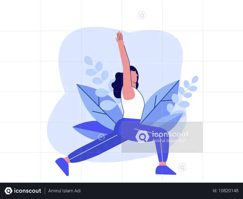 Tree pose  Illustration