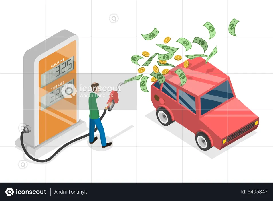 Treibstoffkosten  Illustration