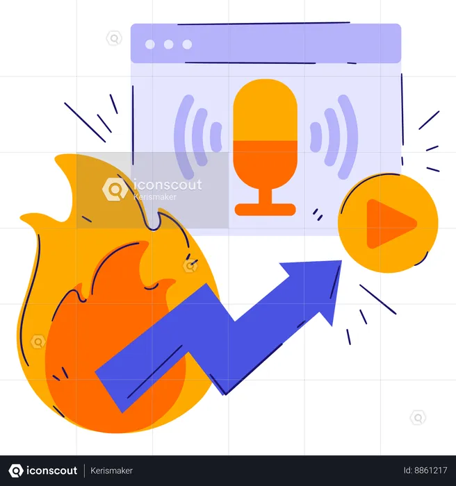 Trending podcast  Illustration