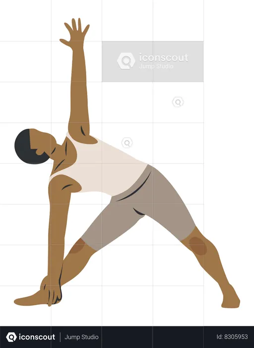 Triangle Yoga  Illustration