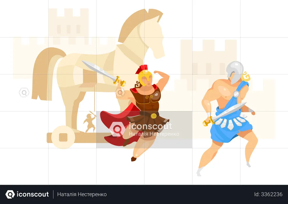 Trojan war  Illustration