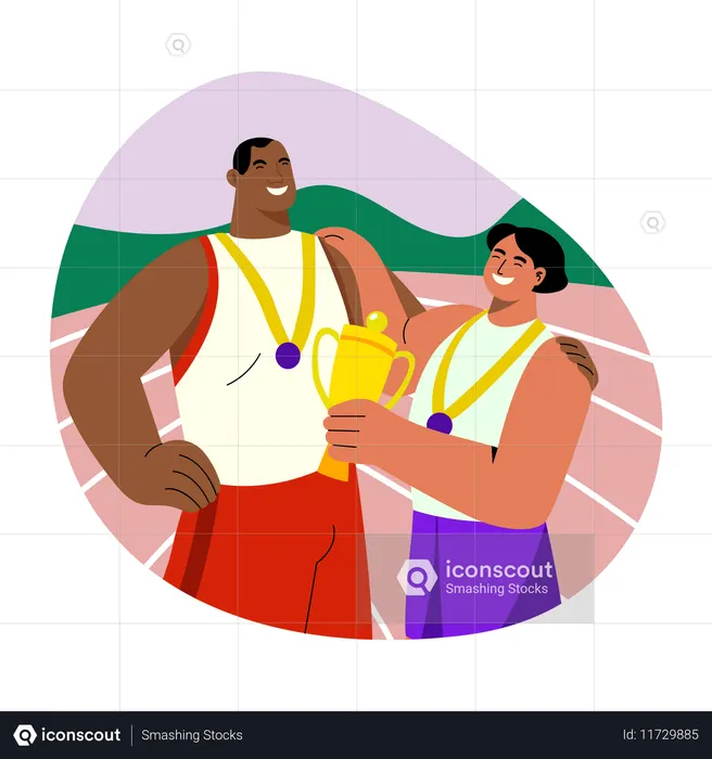 Trophée des sports olympiques  Illustration