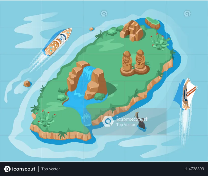 Tropical island  Illustration
