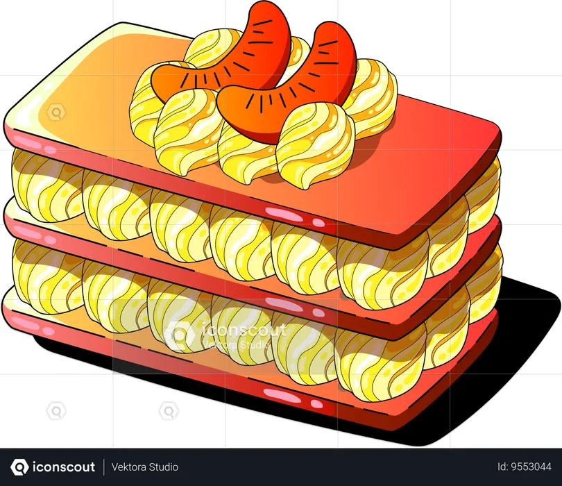 Tropical Layer Cake  Illustration