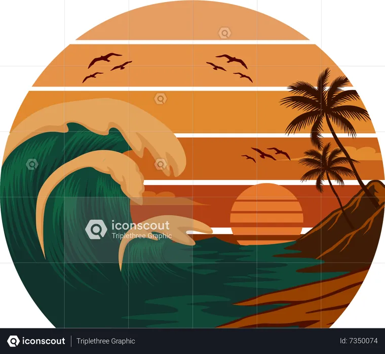 Tropical paradise  Illustration