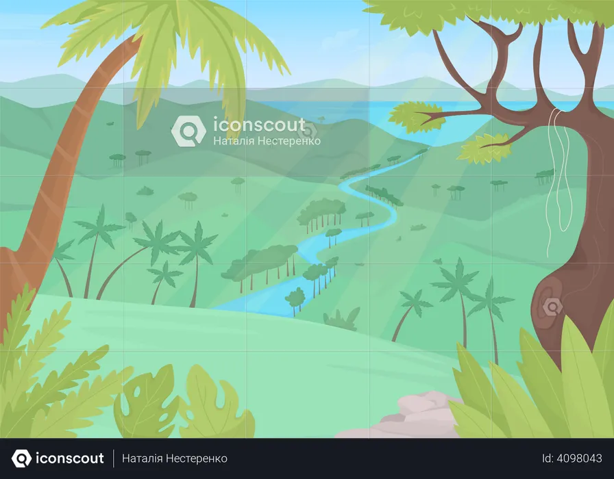 Tropical rainforest  Illustration
