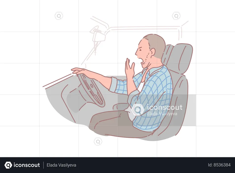Truck Driver  Illustration