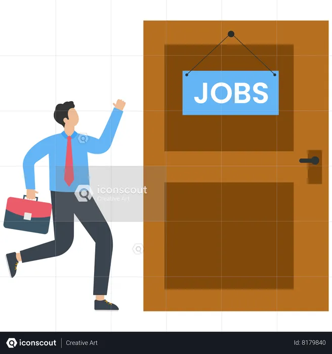 Trying to find new job opportunities  Illustration