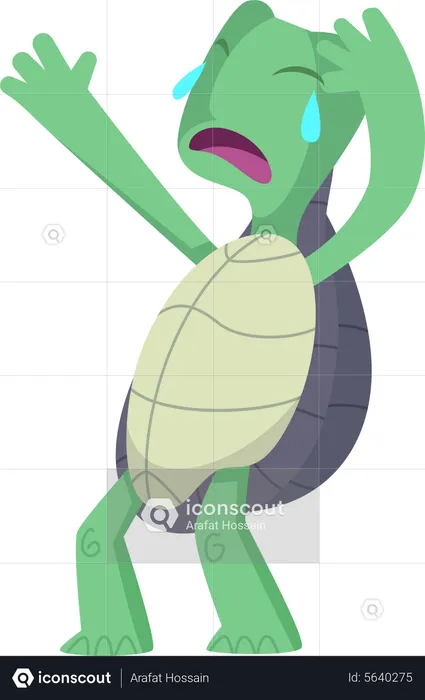 Turtle crying  Illustration