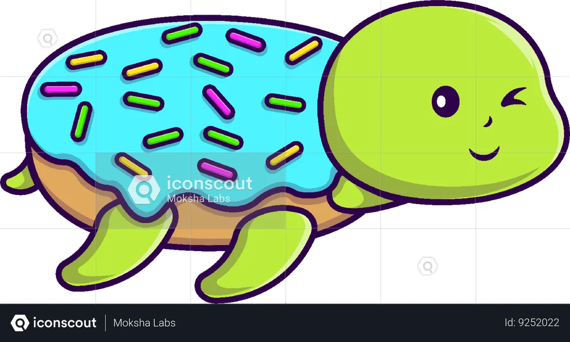 Turtle Doughnut  Illustration