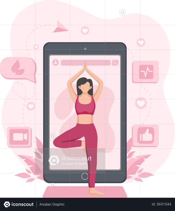 Tutoriel de pratique du yoga  Illustration