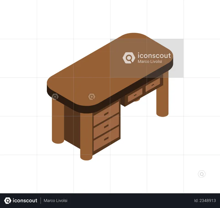 TV set table  Illustration