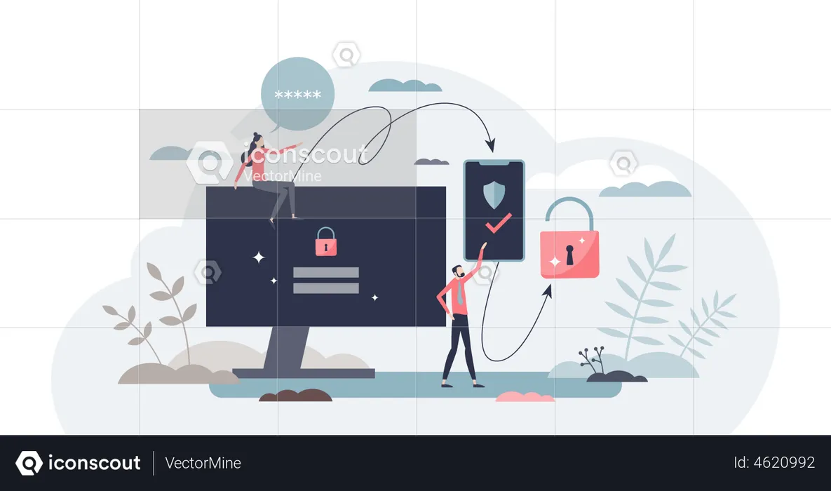 Two factor authentication  Illustration