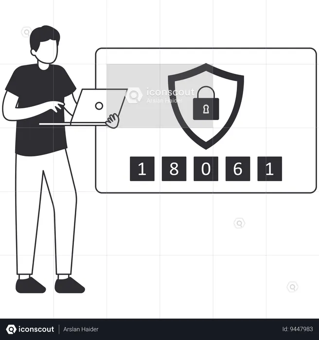 Two Factor Authentication Verification  Illustration