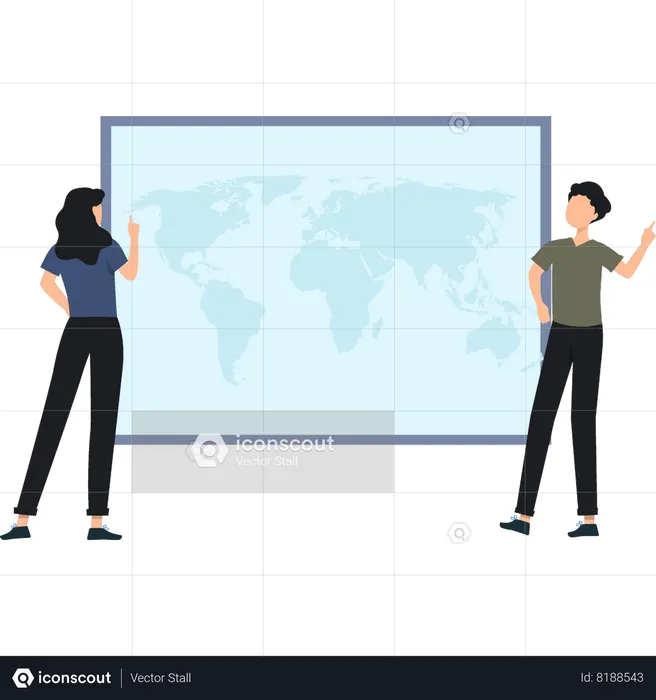 Two Girls Talking About Business  Illustration