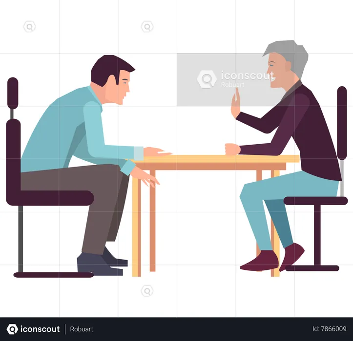 Two men talking about business  Illustration
