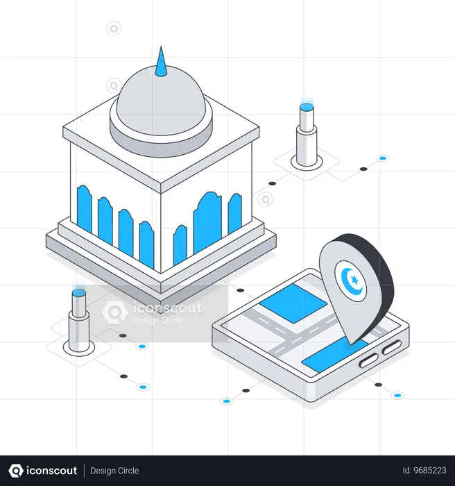 Ubicación de la mezquita  Ilustración