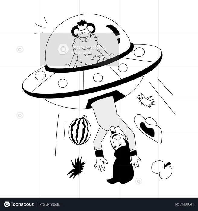 UFO Farm  Illustration