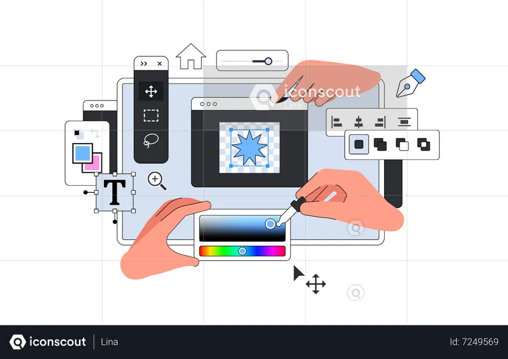Ui design layout  Illustration