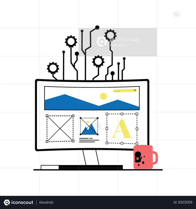 UI UX design  Illustration