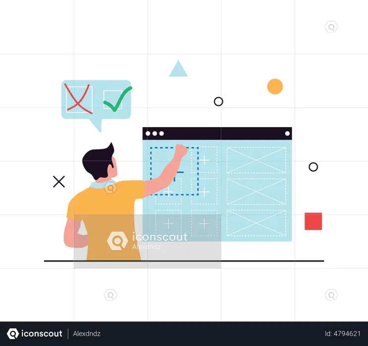 UI-UX-Entwurf  Illustration