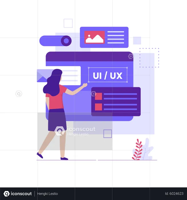 Design de UI UX  Ilustração