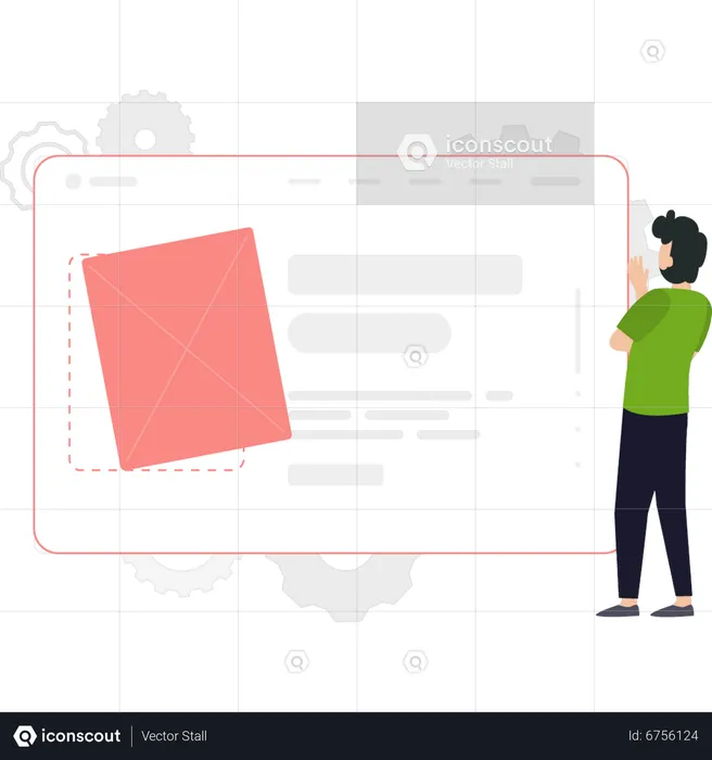 Ui Ux design template  Illustration