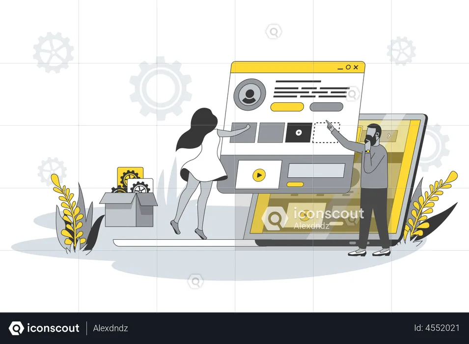 Ui Ux Designing  Illustration