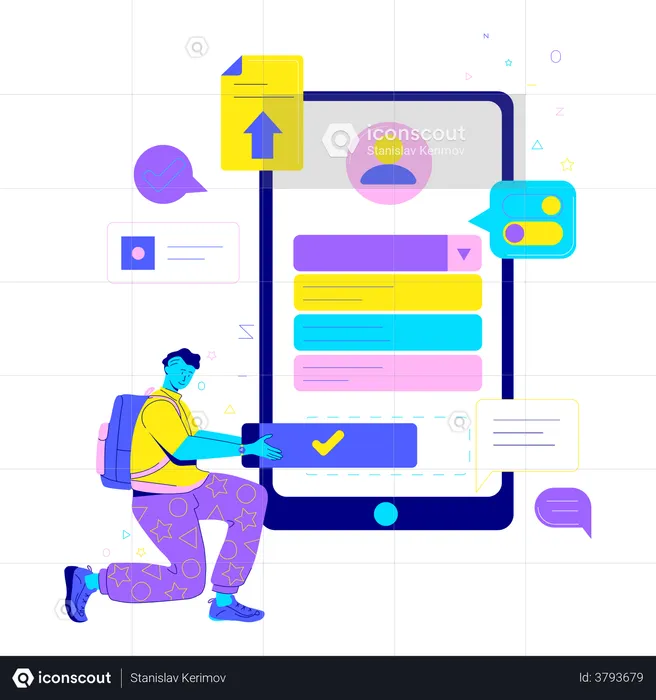 Ui Ux Designing  Illustration