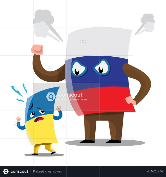 Ukraine VS Russia  Illustration
