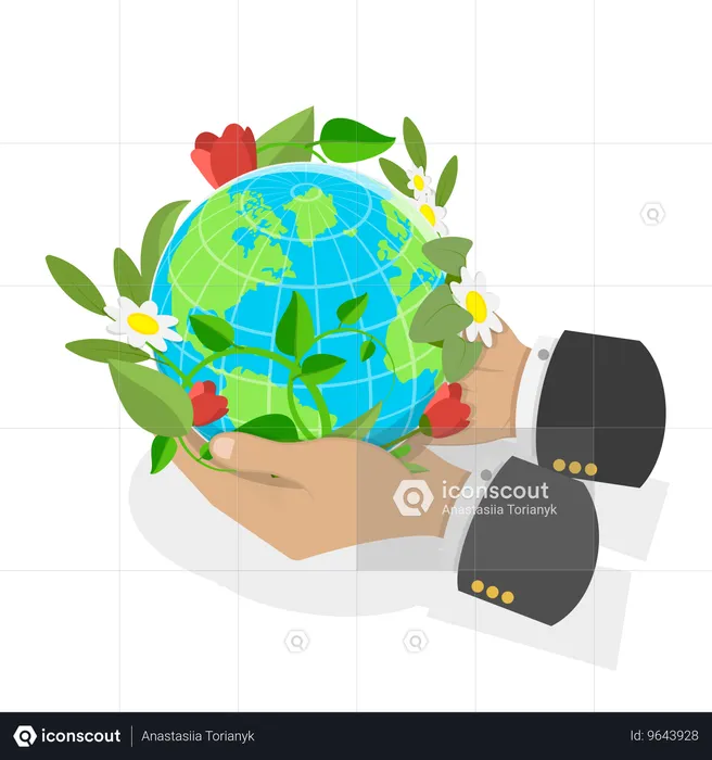 Sorge für die Umwelt  Illustration