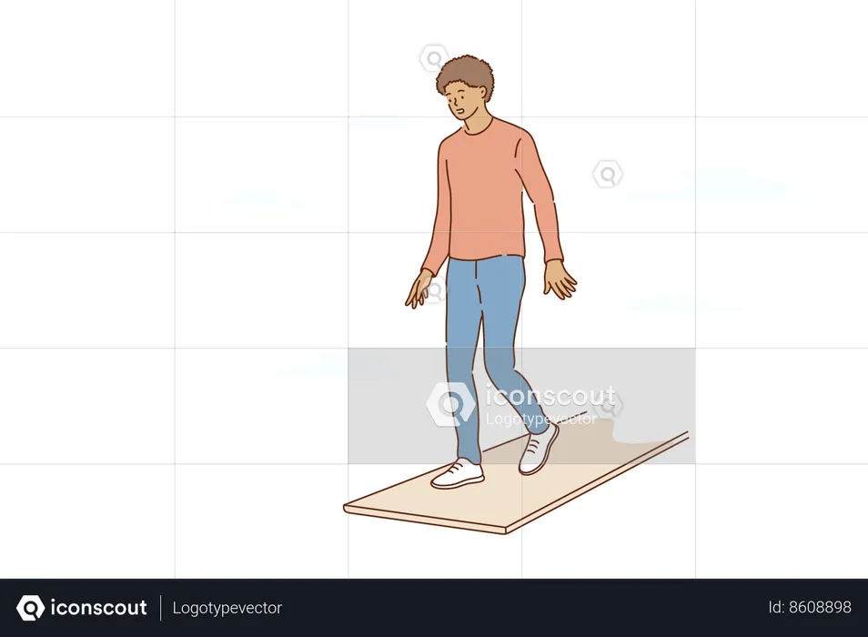 Le garçon afro-américain est stressé  Illustration