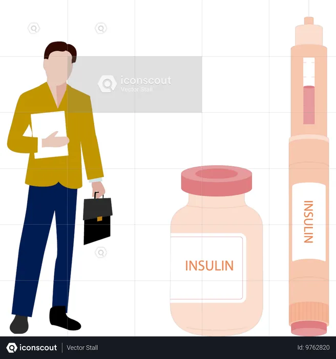 Un médecin donne des prédictions sur l'insuline  Illustration