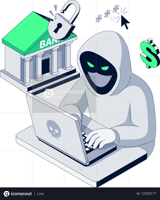 Un pirate informatique s'introduit dans les données bancaires  Illustration