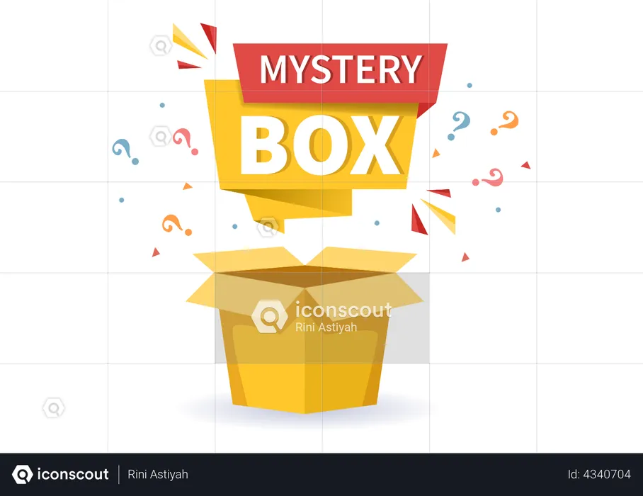 Unboxing mystery box  Illustration