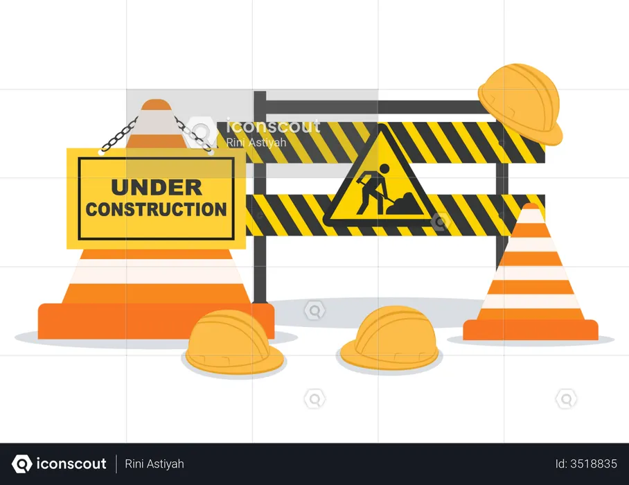Under Construction Banner  Illustration