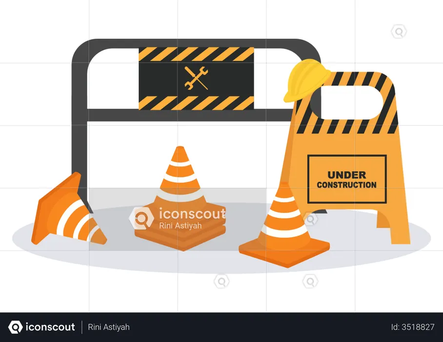 Under Construction sign  Illustration